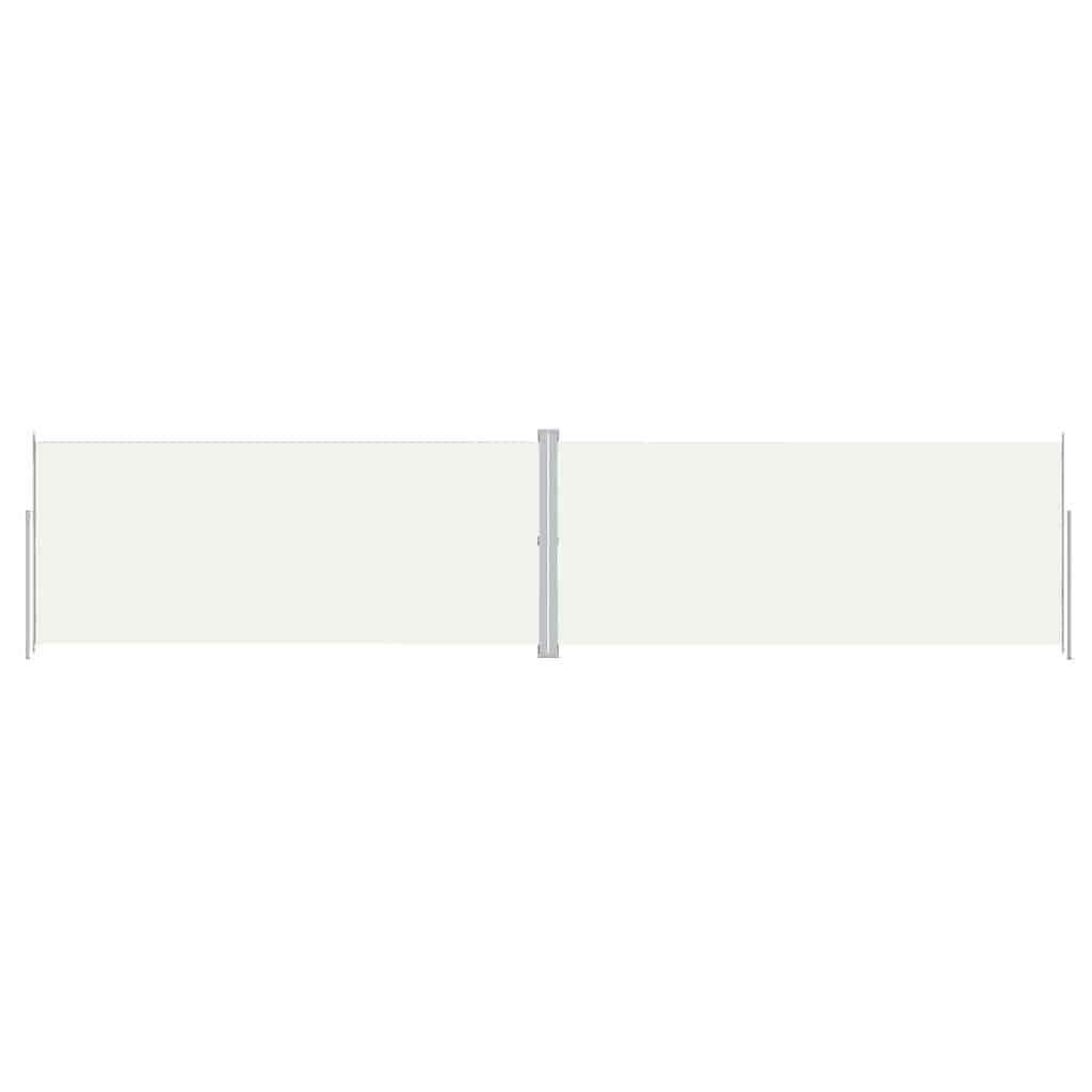 Store latéral double crème pour stopper le vis-à-vis sur le balcon et la terrasse 220x1000