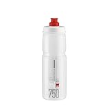 Amazon ELITE Jet Eco Water Bottle Clear Red Logo – Sustainable Cycling Bottle with Eco-Design Technology – Lightweight & BPA-Free – 750ml – For Road Bike, MTB & Gravel Cycling #ad