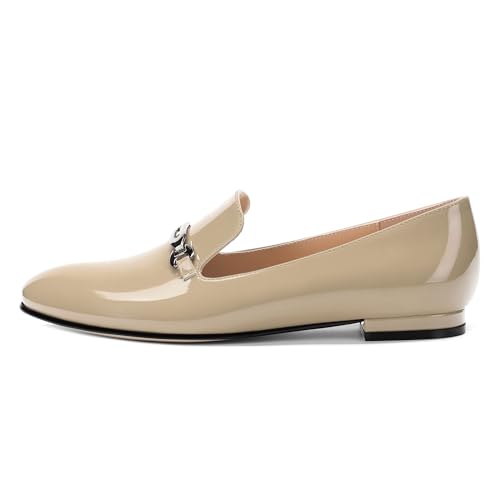 Image of Women's Loafers, Slip On Round Toe Comfortable Flats for Women Dressy and Work, Womens Business Casual Shoes