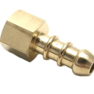 1/4" BSP Female Brass Fitting with 10mm Fulham Nozzle for 8mm I/D LPG Gas Hose | Propane & Butane Gas Adapter