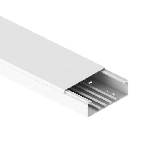 GGK - Goulotte électrique 60 x 200 Blanche Longueur 1,30m - Parfaite pour Une Pose de Tableau en rénovation ou Installation complémentaire - Très...