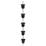 Guirlande de tasses à pluie : produit un son apaisant et un magnifique jeu d'eau, guirlande décorative de tasses à pluie