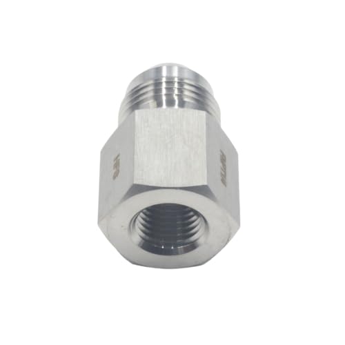 Image of HFS(R) 1 /4 inch Female NPT to 1 /2 inch Male JIC Flare Fitting Reducer Adapter Stainless Steel 304 (1 /4 inch FNPT x 1 /2 inch MJIC)
