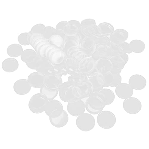 100 cápsulas plásticas transparentes para monedas 24mm miniatura 4