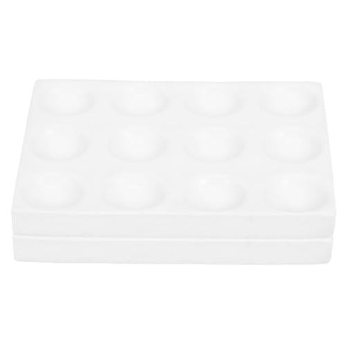 Cabilock Placa de Reacción de Cerámica Blanca de 12 Orificios para Laboratorio Placa de Porcelana para Experimentos Químicos Resistente y Versátil para Análisis y Pruebas Químicas