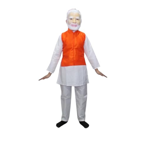 Image of Kaku Fancy Dresses National Heros Freedom Fighters Costumes for Boys & Girls | Independence Day Republic Day Fancy Dress for Schools Plays & Competition | Role Play Politician Costume For Kids