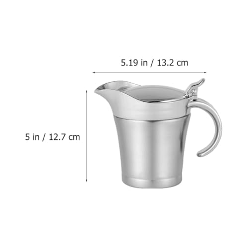 Recipiente para salsa de acero inoxidable de 450ml con doble capa sellada 3
