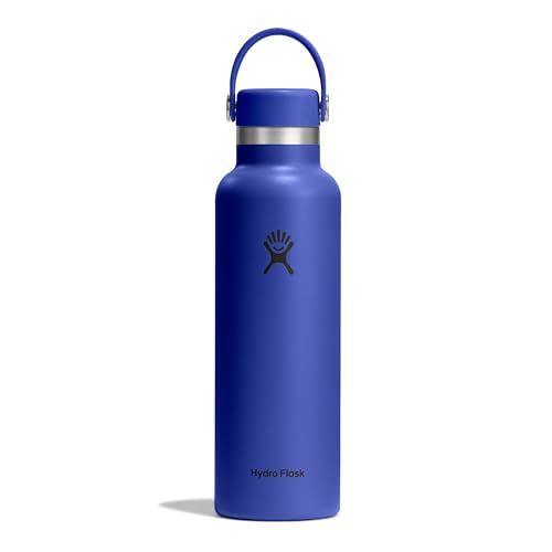 Hydro Flask – Standard Flex Cap 621 ml (21 oz) Botella – Acero inoxidable, a prueba de fugas, compatible con portavasos – Aislada, 24 h fría y 12 h caliente – Capri Blue