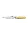 PALLARES SOLSONA Cuchillo Cocina Hoja Ancha Acero Carbono 9 cm con mango redondo de madera de Boj