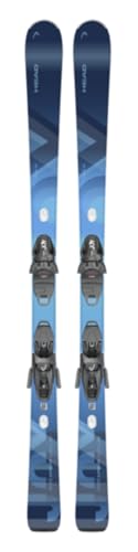 Head e-Super Joy Alpine Skis w/ Joy 11 Gripwalk Bindings (Blue/Black, 163cm)