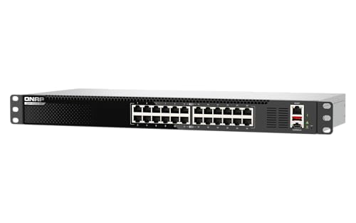Image of QNAP 24-Port 1U Rackmount L3 Lite 10GbE Managed Switch | High-Density, QSW-M3224-24T-US