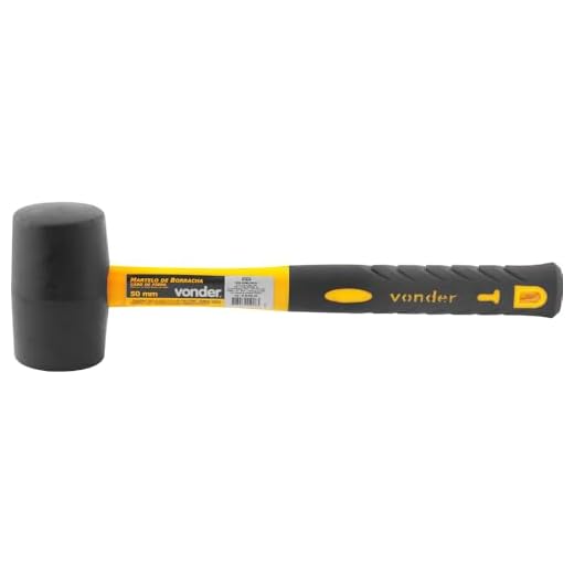 Martelo de Borracha 50mm com Cabo de Fibra - Vonder