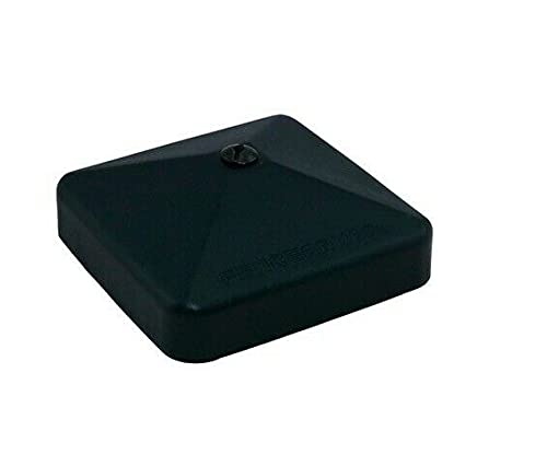 Fence Post Caps Galvanized Steel Powder Coated Black Protectors Fence Post Protection from Damage 4 x 4 Inch Post Buy as Many as You Need for Same Postage