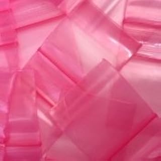 1010 Original Mini Ziplock 2.5mil Plastic Bags 1" x 1" Reclosable Baggies (Pink)