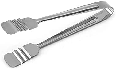 Silicone tongs Metal tongs Cooking Food, Steel Kitchen for Cooking,Barbecue, Serving Scissors,Buffet Pliers Safe and Durable,Size: 22.2cm Pliers