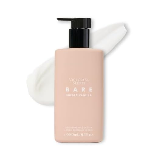 Victoria's Secret Bare Sueded Vanilla Fragrance Body Lotion, Notes of Wild Saffron, Creamy Sandalwood, Vanilla Milk, (8.4 oz)