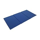 SM SunniMix Folding Exercise Mat Foldable Mat Waterproof Thick Gymnastics Mat Gym Mat for Training Fitness Gym Workout Men Women, Blue Gray