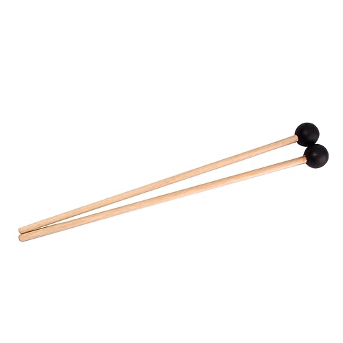 Baquetas pequeñas con cabeza de goma y mango de madera miniatura 1