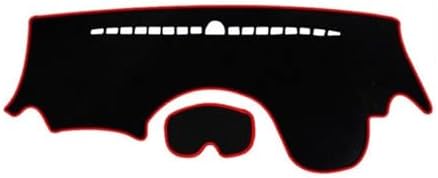 Dashboard Mat Car Dash Sun Visor Carpet Interior Accessories Dash Mat Sun Visor Dashboard Cover (Black (Red Edge) RHD)