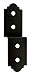 Simpson Strong-Tie Outdoor Accents Mission Collection 3 in. ZMAX, Black Powder-Coated Deck Joist Tie for Rough 2X