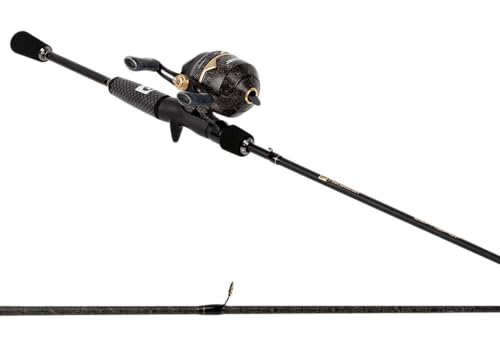 Profishiency AlphaPup Spincast Fishing Combo, 6'0' Medium IM6 Graphite Rod, Size 30 Spincast Reel,...