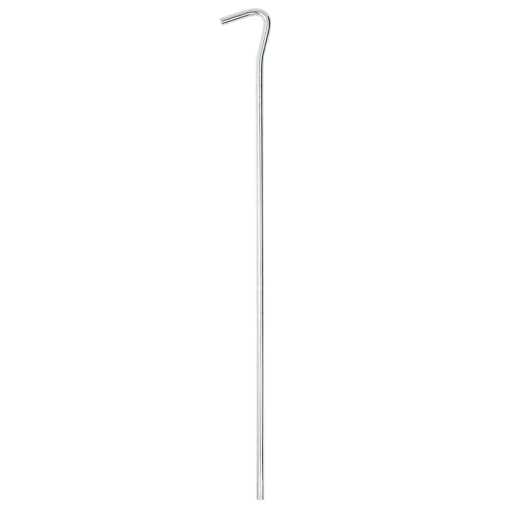 50 Zeltheringe aus verzinktem Stahl 30 cm Bodenanker Ø7 mm mit Haken, Zeltzubehör für Camping Outdoor Trekking Festival zur sicheren Abspannleine Befestigung