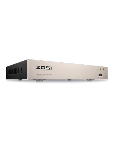 ZOSI H.265+ 8CH 1080P Hybrid 4-in-1 Analog TVI/CVBS/AHD/CVI Surveillance Video Recorders CCTV DVR System for 720P 1080P Security Cameras No HDD