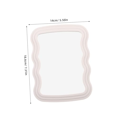Miroir de maquillage portable ondulé avec support réglable pour un angle parfait