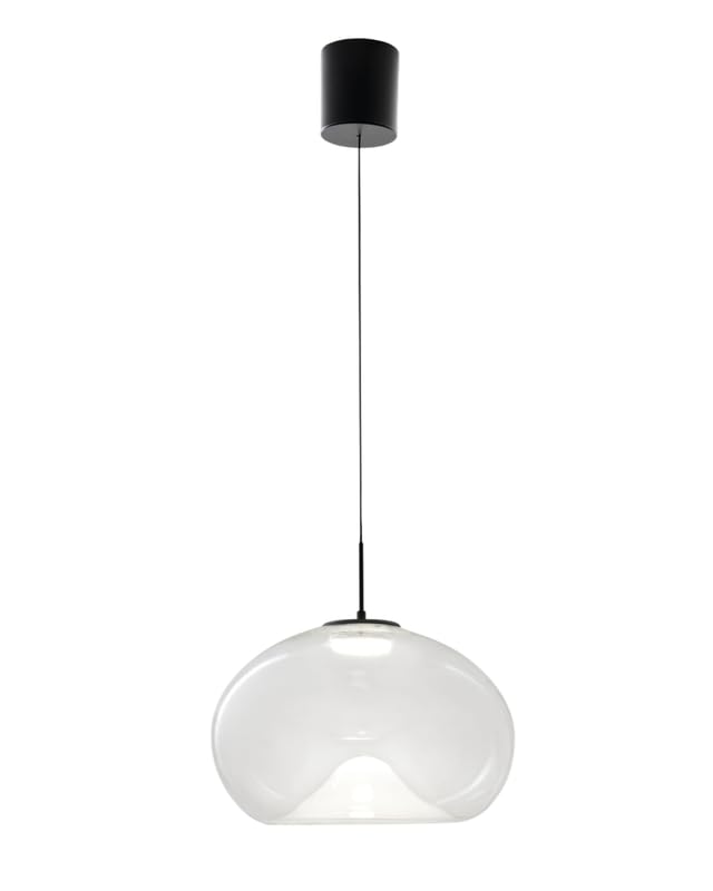 Suspension LED 14W luminaire transparent dimmable Fabas Luce Brena 33cm