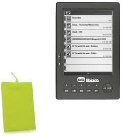 BoxWave Case Compatible with Endless Ideas BeBook One eReader - Velvet Pouch, Soft Velour Fabric Bag Sleeve with Drawstring - Olive Green