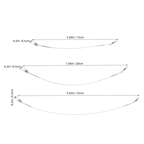 ABOOFAN 60 unidades Líderes de pesca de acero miniatura 2