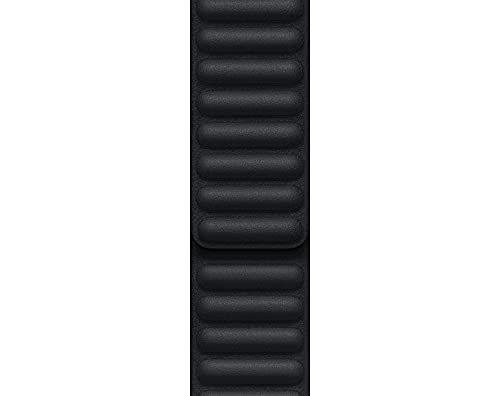 Image of Apple Watch Band - Leather Link - (45mm) - Midnight - Medium /Large