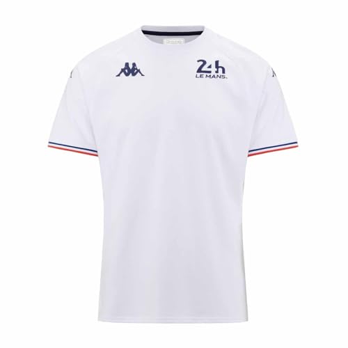 T-Shirt Adobi Kappa Le Mans 2024 homme blanc taille M pour afficher votre passion auto