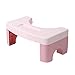 GeKLok Taboret toaletowy zdejmowany stołek kufa, składany stołek łazienkowy z antypoślizgową podstawą, lekki krok do przysiadów dla dzieci dorosłych, nośność 100 kg (różowy)