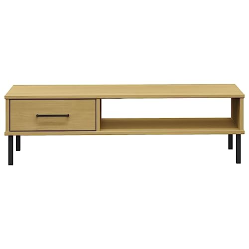 Table basse en bois et métal robuste avec finitions de qualité