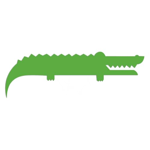 Cartoon Croc Gator 4" x 12" Lime