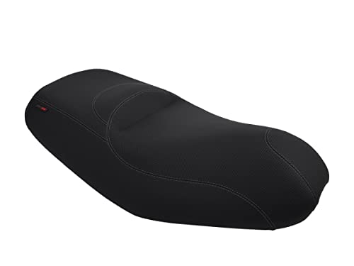 Housse selle Piaggio MP3 250/400 RL pour rénover votre scooter noir couture grise