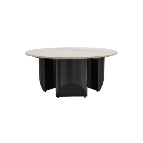 Image of Wakefit Center Table | 1 Yr Warranty | Coffee Table for Living Room Wooden, Tea Table for Living Room Wooden, Sofa Table, Free Installation from Brand, Modern Multi-Functional & Wobble-Free(Kopi)