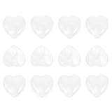 Operitacx Naturstein Herzförmige Steindeko 12 Stück 20mm Weißer Quarz zur Nutzung bei und Geschenkidee für Heilpraktiker