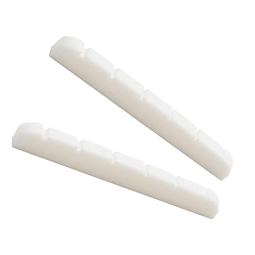 VICASKY Guitar Bridge Adjustment Nuts 6 String Nut Electric Guitar Parts Ox Bone Enhance Tone Sustain Guitar Accessories