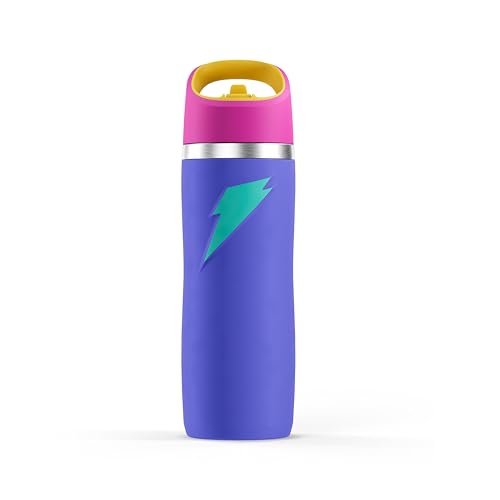 Gatorade 'Overtime' 22oz Stainless Steel Water Bottle, Straw Cap, Purple/Pink