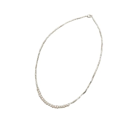Collier en argent sterling 925 doré avec pierre naturelle irrégulière pour femme chic