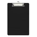 Macroclo Small Clipboards, A5 Plastic Mini Black Clip Board for Classroom, Students, Kid, Size 6' x 9' with Low Profile Clip, Office & School Supply