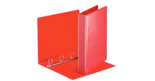 Esselte 49713 Ringbuch Präsentation, mit Taschen, A4, PP, 4 Ringe, 30 mm, rot