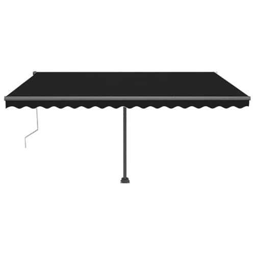 Genérico Toldo automático con LED y Sensor de Viento Antracita 450x300cm,Jardín,Artículos de Exterior,Toldos-3069774