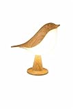 Lampe de table à oiseau réglable à la lumière tactile, lampe de nuit LED sans fil à 3 modes de lumiere, lampe de chevet rechargeable, dimmage à long pressage, lampe de décoration murale, design