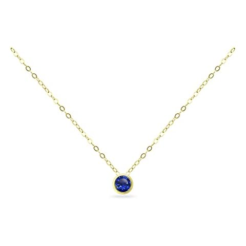 B. BRILLIANT Sterling Silver Sapphire Pendant Necklace Cover