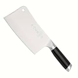 SHI BA ZI ZUO Kochmesser Küchenmesser Hochwertiges Fleischermesser aus rostfreiem Stahl Chinesisches Schneidemesser mit durchgehender Klinge zum Schneiden von Knochenfleisch