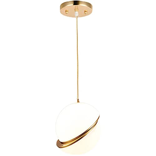 Lampe suspendue dorée nordique réglable pour salon et chambre