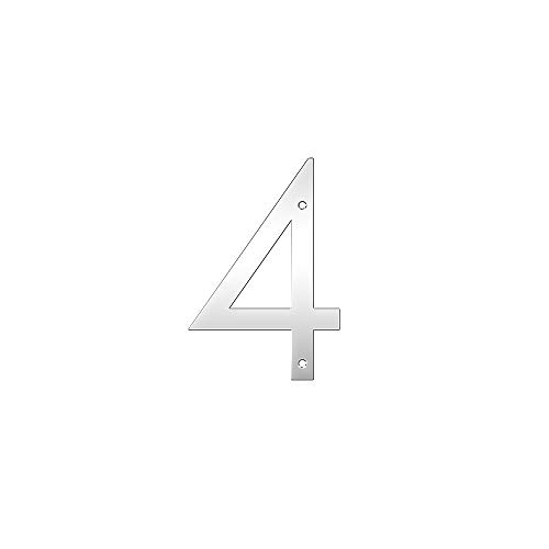 Ajcoflt 5 Polegadas Número da Casa Número de Aço Inoxidável Durável 4 Quatro Resistentes Ao Clima 3D